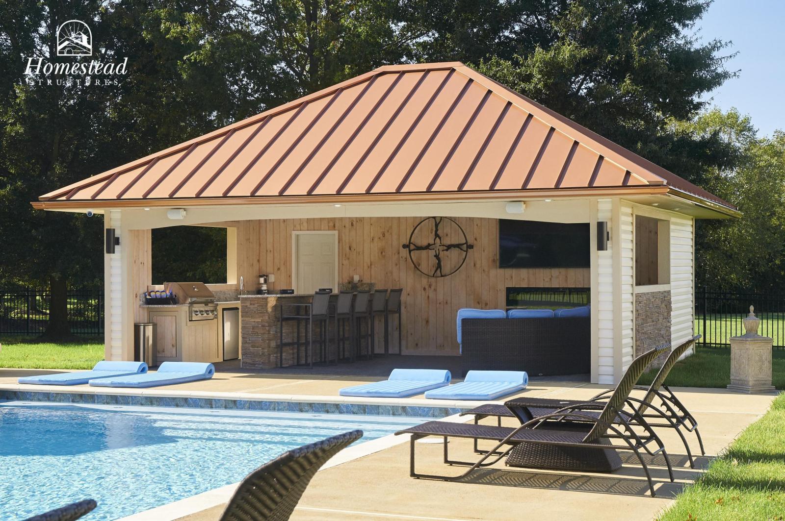 Avalon Pool House Exterior Shots Homestead Structures